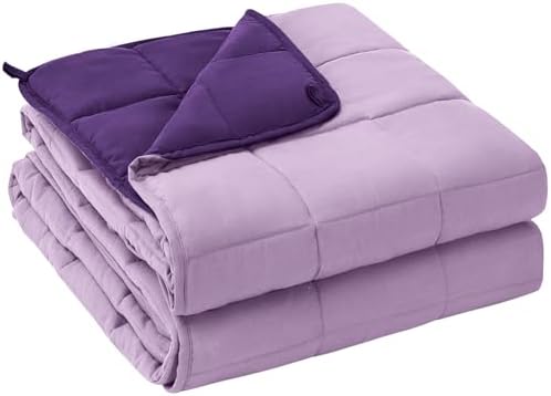 King Size Weighted Blanket for Adults (20 lbs, 80” x 87”, Purple) Cooling Heavy Blanket for Sleeping Perfect for 190-210 lbs, Breathable Blanket for Adults & Couple All Season, Machine Washable by yescool