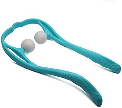 Mount Plus M1212 Shiatsu Neck Massager for Neck and Shoulder with Deep Tissue Trigger Point Manual Self Muscle Massage for Muscle Pain Relief (Simulates Massage Therapist Hands) (1 Pack Blue) by MountPlusForHealthcareHomeOffice