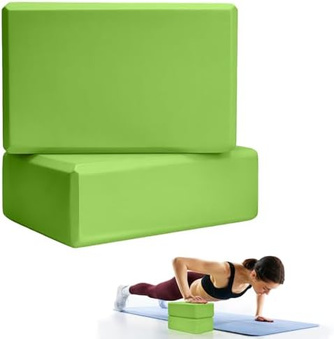 Septo 2 Pcs Yoga Blocks, 9x6x3 Inch Foam Blocks for Pilates by Septo