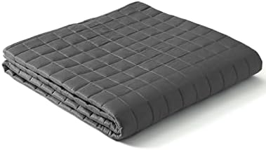 YnM King Size Cooling Weighted Blanket for Adults (88x104 Inches, 15 Pounds, Dark Grey), Perfect for Hot Sleepers with Cooling Rayon/Glass Beads, Heavy Bed Blanket for Couple on Queen or King Bed by YNM