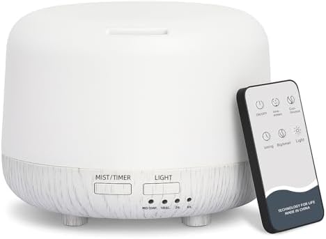 SPLITSKY 300ml Essential Oil Diffuser with Remote, 2 Mist Modes, 2 Timers by SPLITSKY