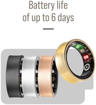 Herz P1 Smart Ring for Women & Men - (Size 6) 24/7 Health Metrics Fitness Ring, Tracks 20+ Biometrics, 6 Day Battery Life, Waterproof Stainless Steel, Free APP for iOS Android, No Subscription - Image 3