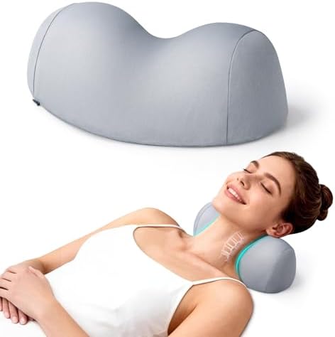 COMFYTHERA Small Neck Stretcher Pillow for Pain Relief, Soft Cervical Traction Device Neck Mild Support Pillow Memory Foam Cervical Neck Orthopedic Pillow for Tension Muscle Relax Relief (Grey) by COMFYTHERA