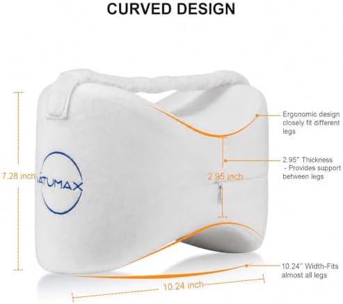 Knee Pillow for Side Sleepers Memory Foam with Strap for Pain Relief - Image 4