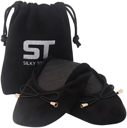 Velvet Foldable Flats for Women, Portable Ballet Shoes for Travel & Events by SilkyToes