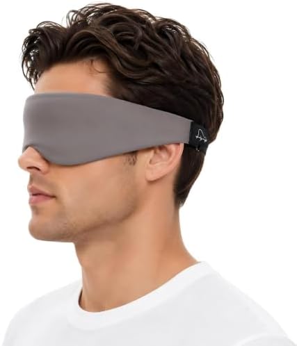 ALASKA BEAR Side Sleeper Sleep Mask, Patented, 100% Blackout, Dark Grey - Image 2