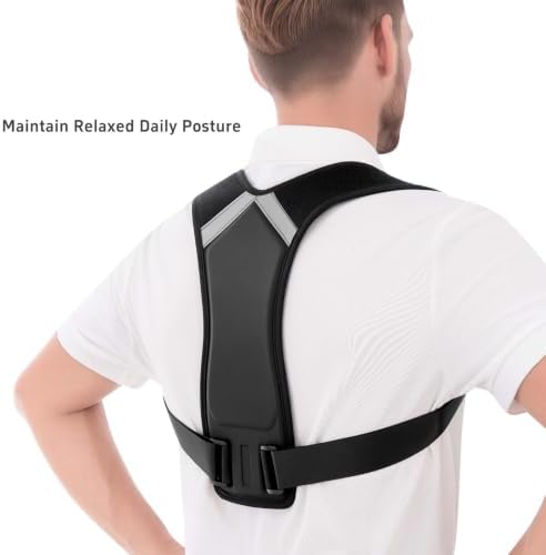 Posture Corrector for Women and Men, Adjustable Back Brace Shoulder Straightener, Upper Back Support Brace for Neck Shoulder Back Pain Relief, Breathable Posture Corrector for Daily Wear Black, XX-Large - Image 6