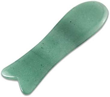 Facial Gua Sha Tool for Chin Massage Tool Natural Jade Stone Gua Sha Board for Face SPA Acupuncture Therapy Trigger Point Treatment by Unknown