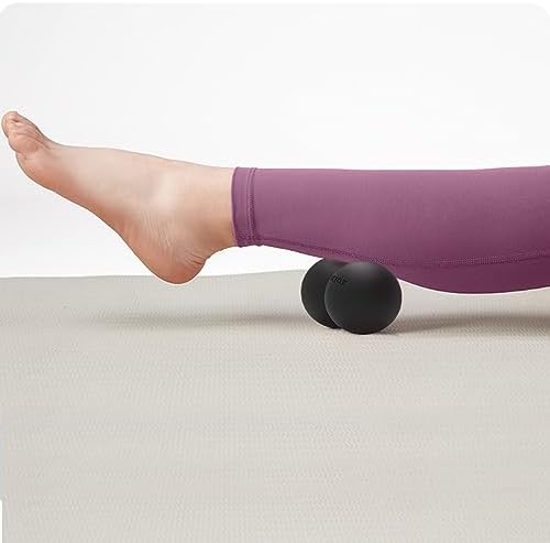 Peanut Massage Ball,Double Lacrosse Ball for Neck Sore Muscles,Medium Density Myofascial Release Massager Ball for Deep-Tissue Massage Muscle Knots Yoga Therapy(Black) - Image 3