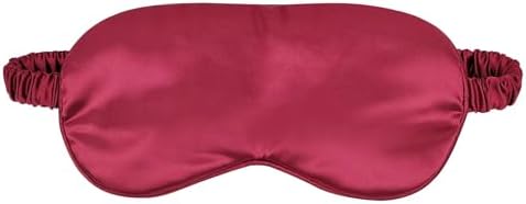 1 Pcs Silk Sleep Mask, Soft Eye Mask with Elastic Strap, Lightweight Blindfold for Men, Women, Travel, and Naps (Dark red) by CHTUGEM