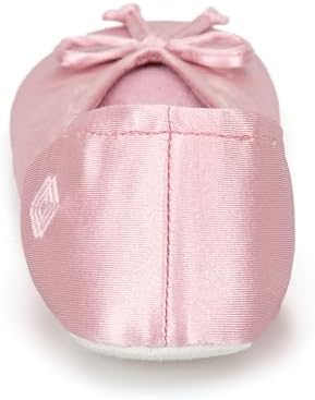 Isotoner Women's Satin Ballerina Slippers with Classic Ribbon Bow and Suede Sole - Image 6