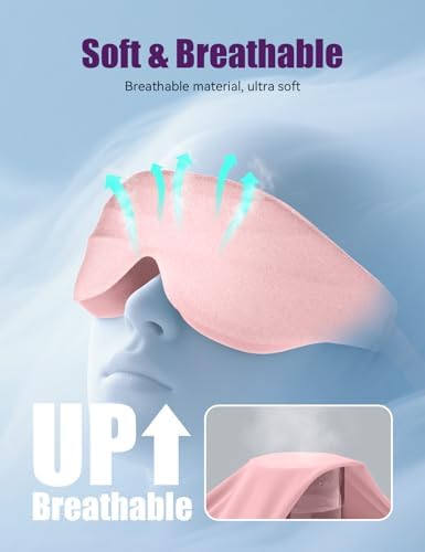 Sleep Eye Mask for Men Women, EVA BELLE Light Blocking Sleeping Mask for Side Sleeper, 3D Contoured Cup Night Blindfold, Lash Extensions 3D Sleeping Mask with Adjustable Strap for Travel, Night & Nap - Image 3