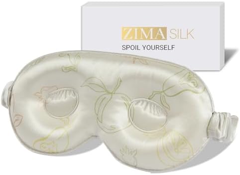 ZIMASILK Adjustable 22 Momme 100% Pure Mulberry Silk Sleep Mask by ZIMASILK