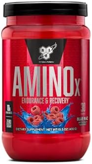 BSN Amino X Recovery Powder with BCAAs, Zero Sugar, Blue Raz, 30 Servings by BSN