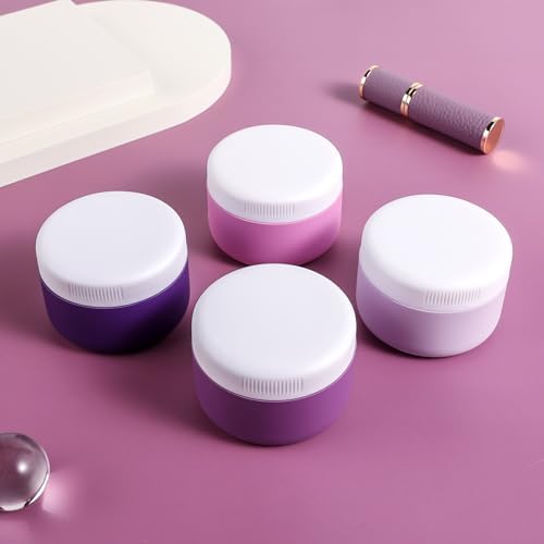 Kuangre Travel Containers for Toiletries, Silicone Cream Jars BPA-Free, Leak-proof 2oz Travel Size Containers, Portable Size Silicone Jars with Lid for Cosmetic Face Hand Body Cream (4 Pack) - Image 5