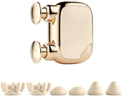 UFFAE Mini Dual-Head Massage Gun with 4 Heads 3 Speed Levels, Golden by UFFAE