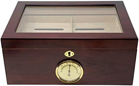 Prestige Import Group - Berkeley Glass Top Humidor - Capacity: Up to 100 - Color: Cherry - Image 2