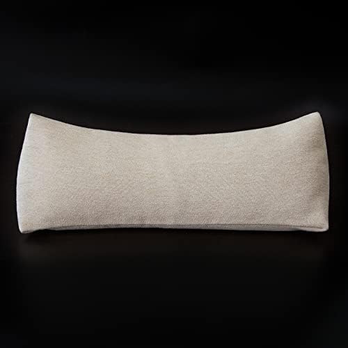 Buckwheat Neck Support Pillow Cervical Neck Cylinder Bolster Pillow,Buckwheat Hulls Adjustable Roll Pillow,Neck Pain Relief for Back and Side Sleepers Round Pillows for Lunch Break beige, 6*15 inch by GLORYSEASON