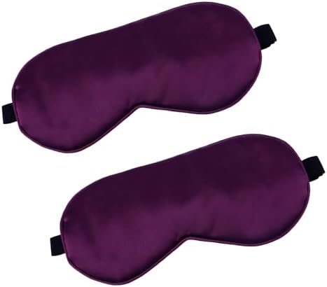 2 PCS Purple Silk Sleep Mask - Eye Masks for Sleep Blindfold Travel Eye Covers for Sleeping Men & Women by Unknown
