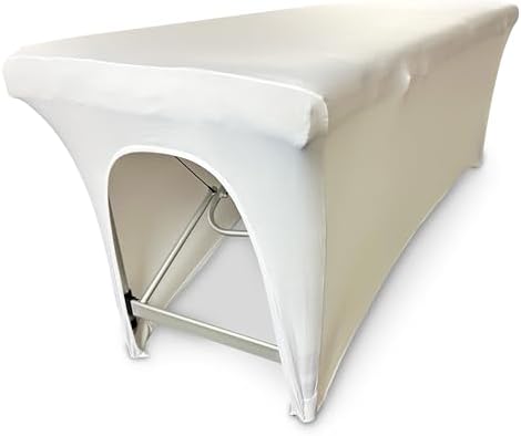 Massage Table Cover, 6 ft Stretch Lash Bed Cover, White by XOLLOZ