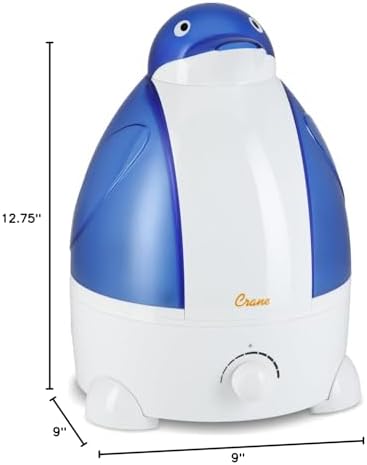 Crane Animal Humidifier for Bedroom, 1 Gal. Cool Mist Humidifier for Baby Nursery with Auto Shut-Off, Easy to Clean, Penguin - Image 5