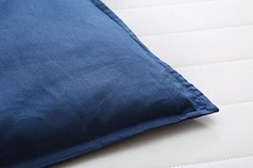 F.Y.Dreams Weighted Blanket Duvet Cover 60x80 inches with 8 Ties,Zipper on Long Side/100% Cotton, Navy Blue/Just Duvet Cover - Image 6