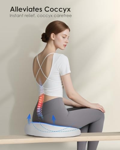 FLORICH Large Car Seat Cushion for Long Sitting, Ergonomic Memory Foam Driving Seat Cushion for Back & Sciatica Pain Relief, Non-Slip Washable Seat Cushion for Car, Driver, Office - Image 6
