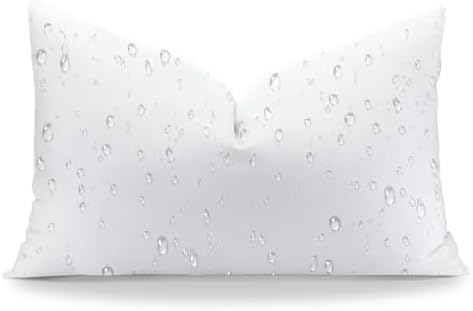 Artscope 12x20 Outdoor Pillow Inserts, Synthetic Down Waterproof Lumbar Throw Pillow Inserts, Soft Decorative Outdoor Pillows for Couch Sofa Bed Patio Furniture by Artscope