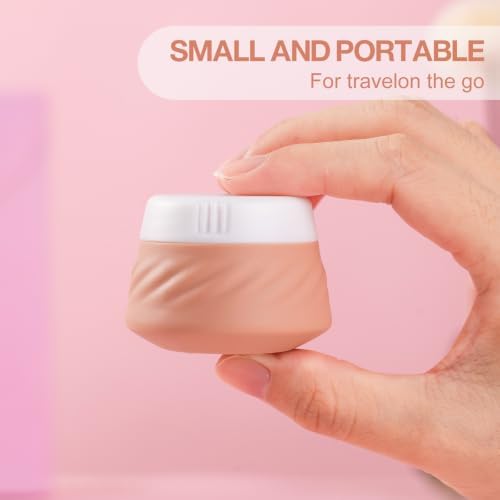 Gemice Silicone Cream Jars TSA Approved Travel Size Containers with Clear Bag, Leak-proof Travel Accessories with Lid for Cosmetic Face Body Hand Cream (4 Pack) - Image 2