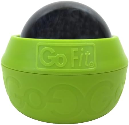 GoFit GoBall Trigger Point Massage Ball, 3.25 Inch Firm Therapy Ball for Muscle Tension Relief, Self-Massage Tool for Back, Shoulders, Legs and Glutes, Portable Deep Tissue Roller Ball by GoFit