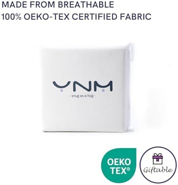 YnM 3-Side Zipper Duvet Cover for Weighted Blankets | Easy on, Easy Off White, 90"x104" - Image 7