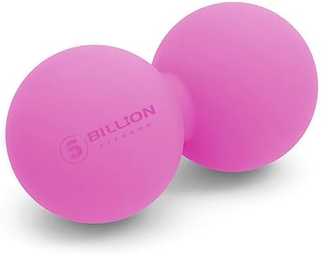 5BILLION Peanut Massage Ball - Double Lacrosse Massage Ball & Mobility Ball for Physical Therapy, Deep Tissue Massage Tool for Myofascial Release, Muscle Relaxer, Pink by 5BILLIONFITNESS