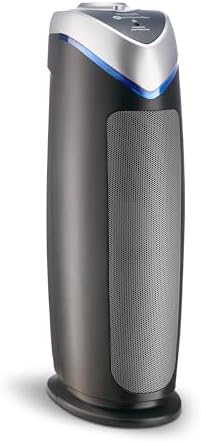 GermGuardian HEPA Air Purifier - Large Room Air Purifier for Bedroom, Office, Dorm, and Home - Filters Pet Dander, Dust, Pollen, Smoke, Scents - AC4825E - 22" Tower - Gray by GuardianTechnologies