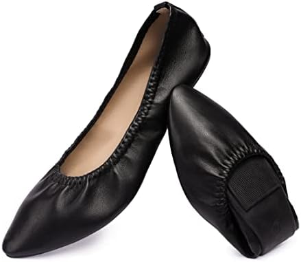 Women's Ballet Flat Slip On Flats - Classic Casual Dress Shoes, Foldable Portable Travel Ballet Walking Shoes by LM