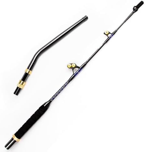 Deep Sea Fishing Rod, Heavy Duty Bent Butt Trolling Rod with Roller Guides,Conventional Fishing Rod by ToplineTackle