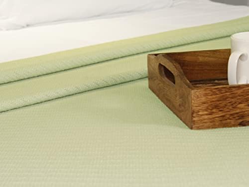 COTTON CRAFT Soft Thermal Blanket - All Season Blanket - Full Queen - Sage - Image 5