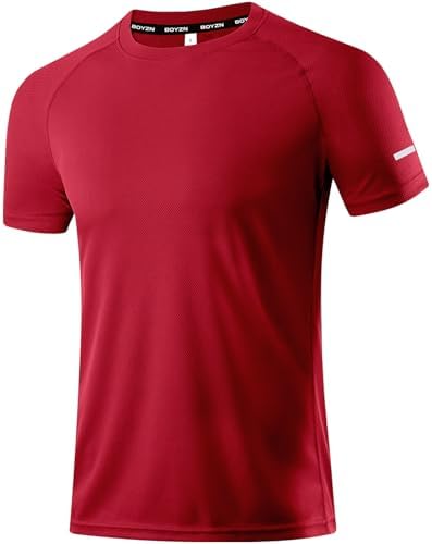 Boyzn 1, 3, 5 or 7 Pack Men's Workout Running Shirts, Dry Fit Moisture Wicking T-Shirt, Gym Athletic Short Sleeve Tee Shirts by Boyzn