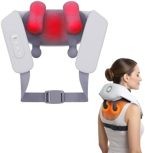 Shiatsu Neck and Back Massagers with Heat, 150 Mins Uses, 4 Modes & Adjustable Massage Head, Electric 3D Deep Tissue Kneading for Shoulder, Leg, Muscle Soreness, Pain Relief, Relaxation for Women, Men by ibreo