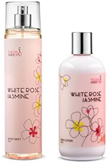 Home Spa Gift Deep Moisturizing Fragrance Body Lotion (White Rose Jasmine) by FreidaandJoe