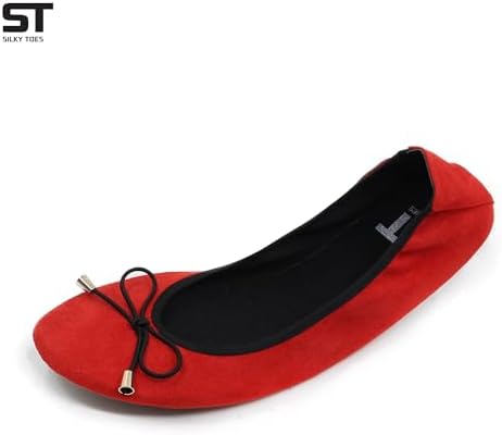 Velvet Foldable Flats for Women, Portable Ballet Shoes for Travel & Events - Image 3