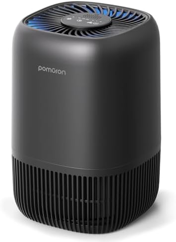 POMORON Air Purifiers for Bedroom Home, Air Filter Cleaner with Fragrance Sponge, H13 Filter for Smoke, Allergies, Pollen, Pet Dander, Odor, Dust, Portable Air Purifier for Bedroom Office by POMORON
