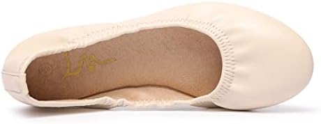 LM Women's Ballet Flats Round Toe Slip On Flats Shoes Casual Dress Shoes Foldable Portable Travel Ballet Flat - Image 4