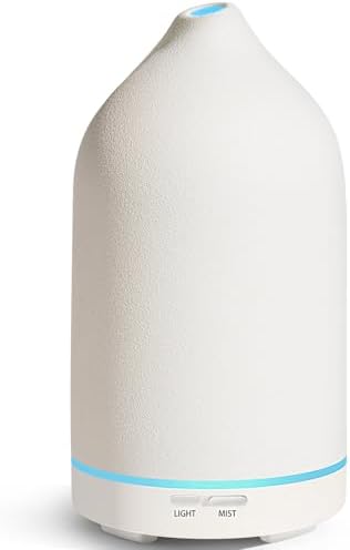 URPOWER 120mL Ceramic Essential Oil Diffuser with Quiet Mist & Auto-Off by URPOWER