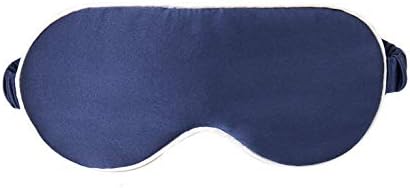 Mulberry Natural Silk Sleep Mask for Women & Men with Elastic Strap, Super Soft Sleeping Eye Mask, Size M, (Navy Blue) by NMMGlobal