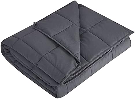 L'AGRATY Weighted Blanket - 40"x60" 7lbs Cooling Breathable Weighted Microfiber Material with Glass Beads Small Blanket for All-Season Summer Fall Winter Soft Thick by LAGRATY