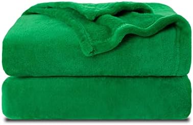 NANPIPER Fleece Blankets Super Soft Flannel Fuzzy Blanket for Bed Couch Luxury Cozy Plush Microfiber Blanket-Twin Size Emerald Green by NANPIPER