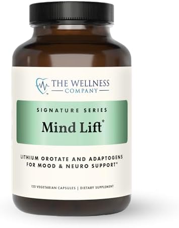 Mind Lift – Lithium, Ashwagandha, DHA & GABA for Mood & Stress, 120ct by TheWellnessCompany