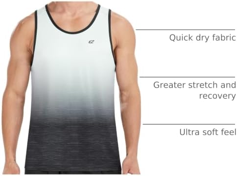 EZRUN Men's Quick Dry Workout Tank Top UPF 50+ Sweat-Wicking Gym Shirt - Image 4