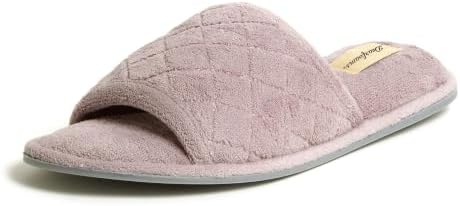Dearfoams womens Slipper Memory Foam Summer House Shoe Beatrice Terry Slide by Dearfoams