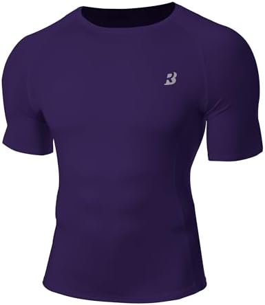 Roadbox Compression Shirt Men Short Sleeve, Cool Dry Base Layer Athletic Undershirts, Workout T-Shirt for Sports Gym Running by Roadbox